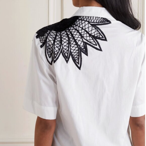 Dries van Noten tasseled beaded embroidered cotton-poplin shirt - Picture 10 of 11